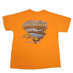 Vintage Harley Davidson Greenville T Shirt Sz L AS IS R K Stratman Hanes Beefy